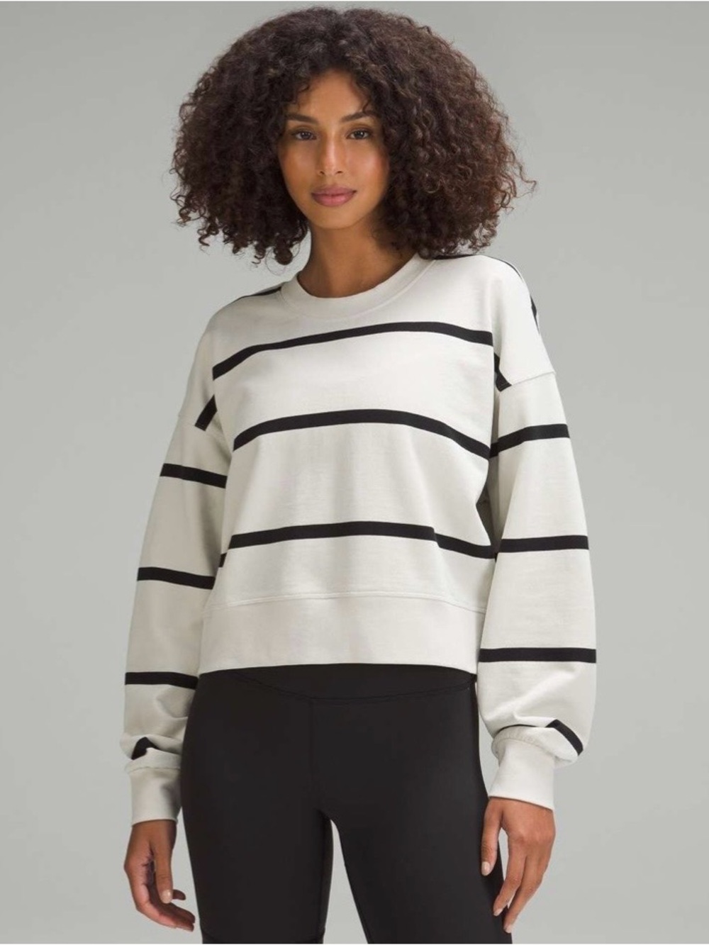 Lululemon Perfectly Oversized Cropped Crew *Stripe